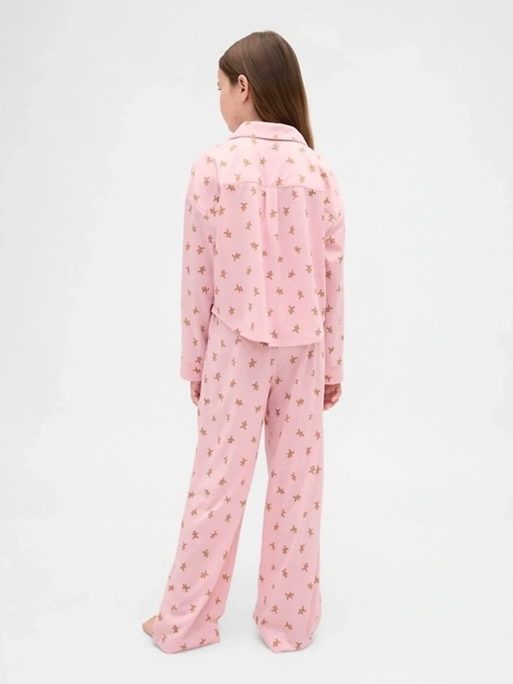 GAP Girls Pink Gingerbread Soft Pajama Top Size 12 (TOP ONLY)
